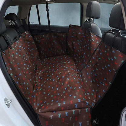 Dog Car Seat Cover - Heavy Duty Dog Hammock with Side Flaps - Waterproof/Scratch Proof/Nonslip Padded Pet Seat Cover - Universal fits All Cars