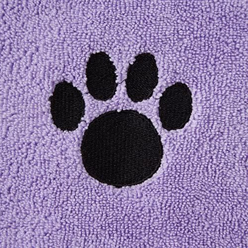 Bone Dry Pet Grooming Microfiber Towel, Embroidered Collection, X-Large,41x23.5, Lavender - Image 3