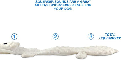 Bow Wow Pet Squeaky Polar Bear Dog Toy - Tug, Fetch & Teasing Toy - 24 Inches