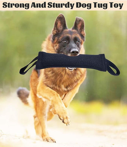 Clysrou Dog Tug Toy Tough Jute Bite Pillow Lasting Training Equipment Puppy to Large Dogs Interactive