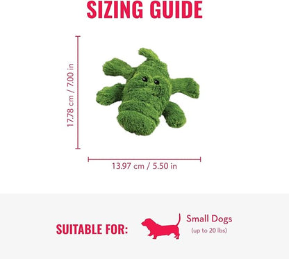 KONG Cozie Ali Alligator & SqueakAir Balls (3 Pack) - Dog Fetch & Chew Toys for Fun - Soft Toy Alligator for Indoor Play - Durable Dog Toy Balls for Outdoor Play - for Small Dogs