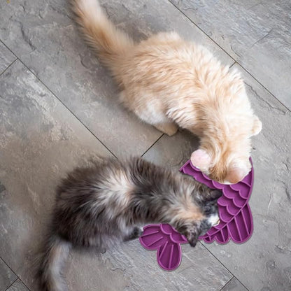 SPOT Soother Lick Mat-Licking Mat for Cats, Kittens, Medium and Large Dogs and Puppies, Food Grade Rubber, Anxiety Reliever, Dog Peanut Butter Lick Pad, Slow Feeder, 9.75inch, Fish (Pack of 2)