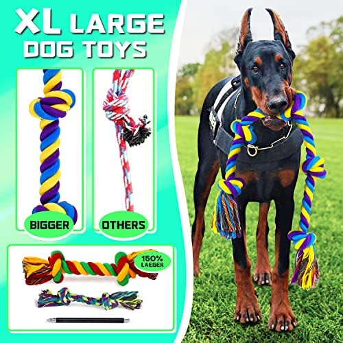 SHARLOVY Dog Rope Toy for Medium Dogs, 14 Pack Heavy Duty Dog Chew Toys - Image 2