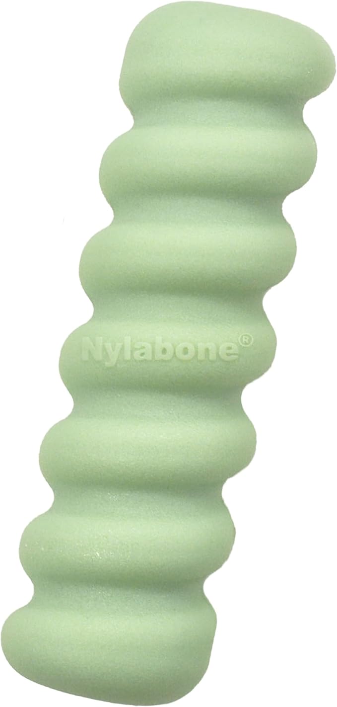 Nylabone Sensory Material Soothing Puppy Chew Toy Stick, Toys for Teething Puppies, Peanut Butter Flavor, Small - Up to 25 lbs, 1 Count