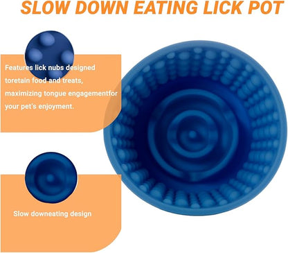 Dog Slow Feeder Lick Bowl Non-Slip Slow Feeder Dog Bowls for Small, Medium Large Breeds Anxiety Relief, Anti-Choking Design BPA Free, Durable Silicone Improve Digestion Reduce Bloating. (Green)