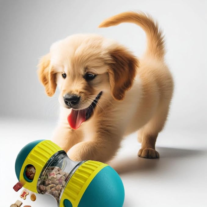 Interactive Dog Toy, Food Adjustable Dispensing Dog Toy Kibble, Treats Small Big Breed, Interactive Bowl and for Dogs Puppy Puzzle Toys Large, Pets Memory Training Activity, Easter Treats pet Games.