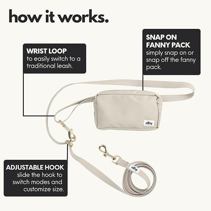 Hands Free Dog Leash with Treat Pouch – Waterproof Cross Body & Waist Leash for Dog Walking and Training with Poop Bag Holder - Cute Walking Accessories for Medium and Large