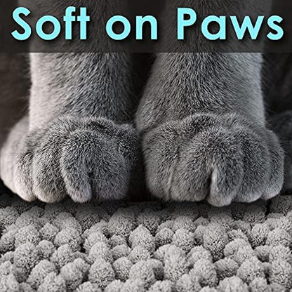 CatGuru Cat Litter Mat, Medium, Extra Large, XXL, Waterproof Litter Box Mat, Non Slip Kitty Litter Mat, Machine Washable Litter Trapping Mat, Soft Litter Tray, Cat Stuff (Medium, Grey/Standard) - Image 4