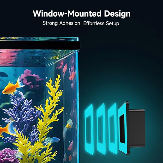 2K HD Aquarium & Terrarium WiFi Pet Camera,140° Wide-Angle Anti-Glare & Anti-Reflection,Night Vision for Fish & Reptiles,Two-Way Audio,Glass-Mount Enclosure Monitor,24/7 Recording (2 Pack)