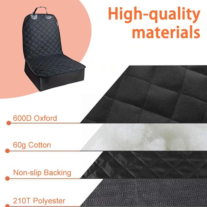 Dog Car Seat Cover for Back Seat for Toyota bZ 2026, Back Seat Pet Bed Mat for Travel, Waterproof Nonslip, Easy to Clean Up,A-Front Seats