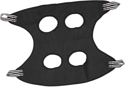 Pet Cat Grooming Hammock Restraint Towel Bag Bathing Bag Harness Breathable Dog for Trimming Puppy Small Medium Dogs Claw Care, Black, L