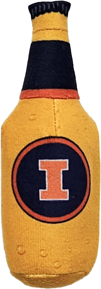 Best Plush CAT Toy NCAA Illinois Fighting Illini Complete Set of 3 Piece Cat Toys Filled with Fresh Catnip. Includes: 1 Helmet Cat Toy, 1 Football Cat Toy with Feathers & 1 Beer Bottle.