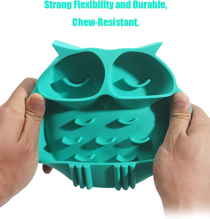 Slow Feeder Dog & Cat Bowl, Dog Puzzle Toys, Slow Feeder for Boredom & Anxiety Reduction, 12 oz, Silicone, Non-Slip Suction Cups