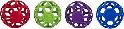 JW Pet Hol-ee Roller Dog Toy Puzzle Ball, Natural Rubber, Extra Large (7.5 Inch Diameter), Colors May Vary, (Count of 1)