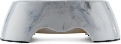 Marble Print Melamine Dog and Cat Food and Water Bowl, Non Skid Base, Anti-Slip Pet Feeder Bowls (5.4 Ounce, 13.5 Ounce,27 Ounce)