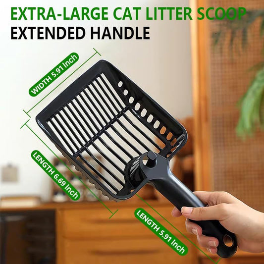 [2026 Version XXL Large Pooper Scooper, Heavy Duty Cat Litter Scooper with Holder Cat Scooper for Litter Box Kitty Litter Scoop,Perfect for Cat Litter Box Cleaning - Image 2