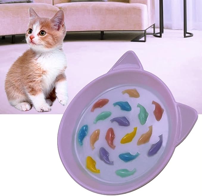 Epoxy Resin Mold, Silicone Dog Bowl Molds Slow Feeder Dog Food Bowls Silicone Molds Food Water Plate Epoxy Mould for Small Medium Dogs Cats Puppy(cat)