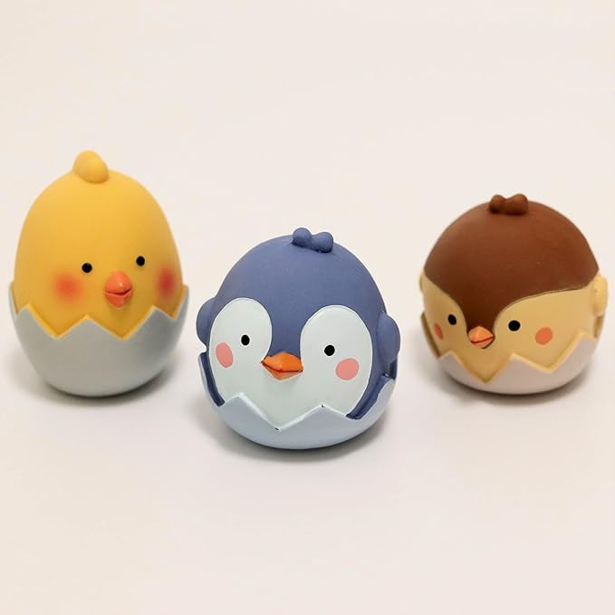 Latex Dog Squeaky Toys Rubber Penguin Chicken Dog Toy Latex Dog Toy, Small (3pack)
