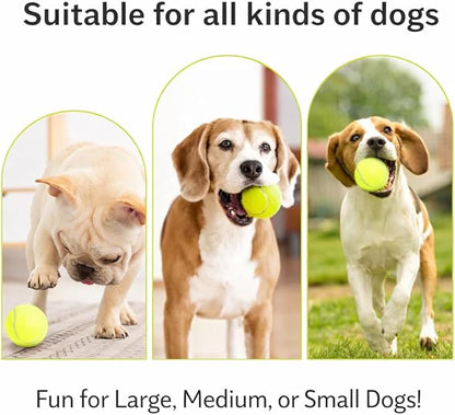 Automatic Dog Ball Launcher with 6 Tennis Balls, Adjustable 10/20/30 FT Distance, Interactive Fetch Machine for Small to Medium Dogs, Green