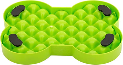 LickiMat Small Slodog Suitable for Wet Food, Raw Food, Kibble and Treats. Perfect Feeder for Small and Medium-Sized Dogs. No Gulp and No Frustration. (Green)
