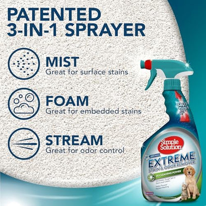 Simple Solution Pet Stain & Odor Remover, Enzyme Stain Cleaner, 32oz - Image 4