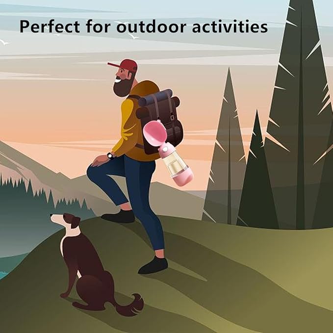 Outdoor Dog Water Bottle Dispenser Food Container- Leak Proof for Portable Dogs Water Dispenser, Outdoor Drink Bottles for Dog, Cat, Puppy, Pet, Essential Items for Dog Travel, Walking, Hiking