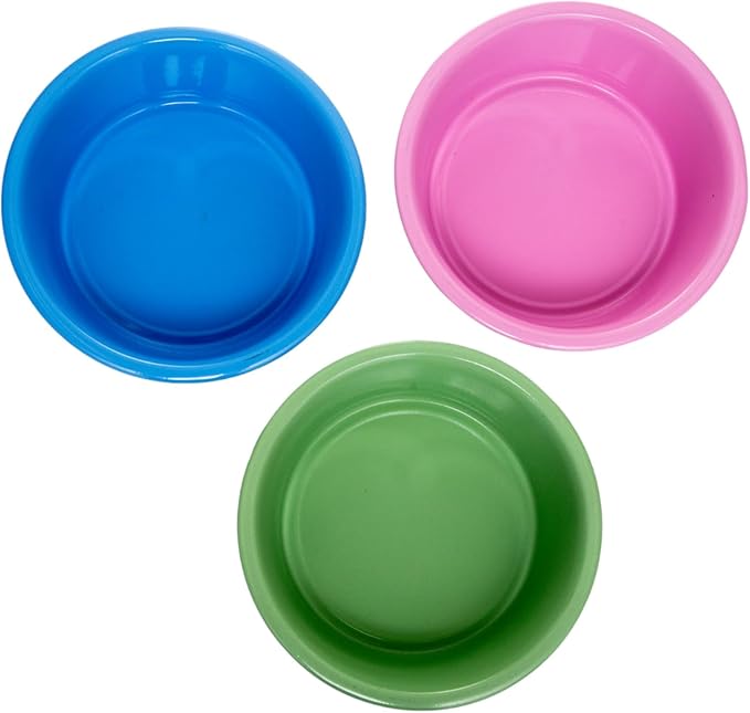 Country Living Set of 2 Non-Slip Durable Pink Powder Coated Stainless Steel Heavy Dog Bowls (32oz) - Rust Resistant, Easy to Clean, Perfect for Medium Size Breeds