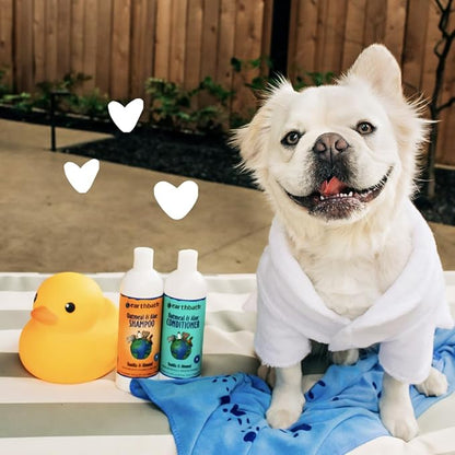 earthbath Vanilla & Almond Dog Shampoo and Conditioner Set - Oatmeal Shampoo & Conditioner for Dogs, Itchy, Dry Skin Relief, Pet Wash, Made in US - Vanilla & Almond, 16 Fl Oz (Pack of 2)
