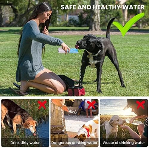 Portable Dog Water Bottle, Foldable Water Bottle for Dog, SkyBlue, 12oz - Image 6