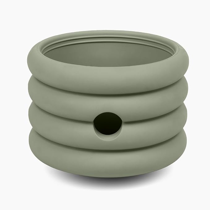 Should We Go? The Ripple Cup Natural Rubber Dog Enrichment Toy & Slow Feeder, Treat Dispensing Cup - Food-Safe Meal Feeder, Frozen Treat Dog Toy with Freezer Plug, Fits 17 oz - for Large Dogs