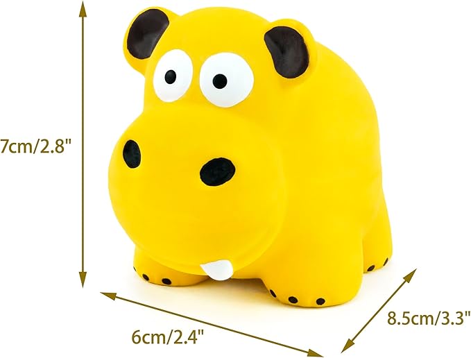 CHIWAVA 3 Pack 3.2'' Squeak Latex Puppy Toy Cute Standing Animal Sets Pet Interactive Play for Small Dogs Assorted Color