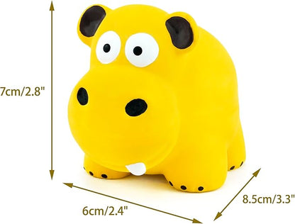 CHIWAVA 3 Pack 3.2'' Squeak Latex Puppy Toy Cute Standing Animal Sets Pet Interactive Play for Small Dogs Assorted Color