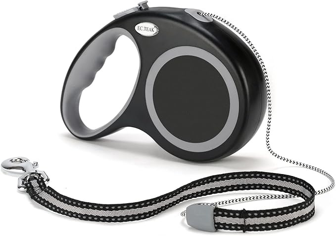 Retractable Dog Leash, 30 FT Dog Walking Leash for Small Medium Large Dogs up to 110 lbs, Heavy Duty No Tangle, Black