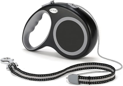 Retractable Dog Leash, 30 FT Dog Walking Leash for Small Medium Large Dogs up to 110 lbs, Heavy Duty No Tangle, Black