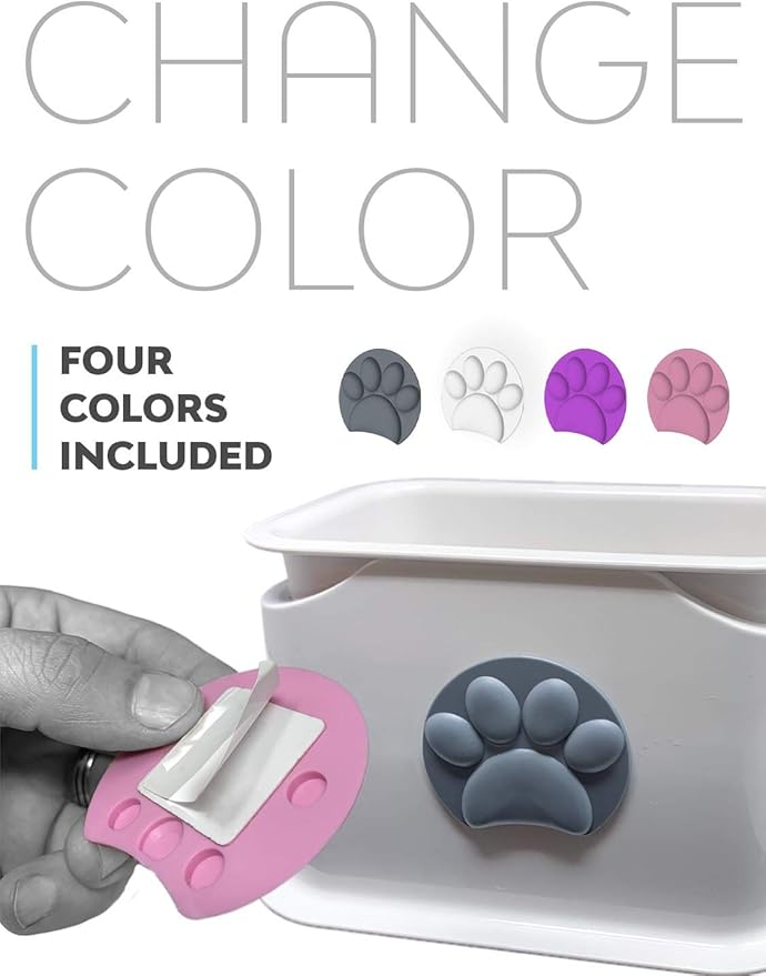 iPrimio Universal Cat Litter Scooper Holder - Durable with Heavy Scoopers Holding Stability - Kitty Litter Box Scooper Accessory - Works with Plastic & Metal Cat Scoop Holder - 4 Color Options