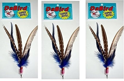 GoCat DaBird SUPER Feather Refill, Assorted Colors, Pack of 3