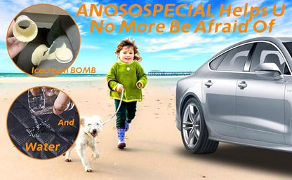 ANOSOSPECIAL Dog Car Seat Cover for Back Seat Cover for Kids Car Seat Protector for Dogs Nonslip Water Proof Universal Fit Dog Car Seat Cover for ISOFIX Truck SUV(Large,Black)