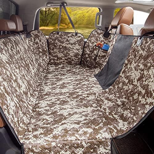 Dog Truck Seat Cover with Mesh Window 100% Waterproof Pet Seat Cover Durable Dog Truck Hammock Machine Washable X-Large Against Dirt and Dog Fur for Car and Large SUV, Trucks by iBuddy