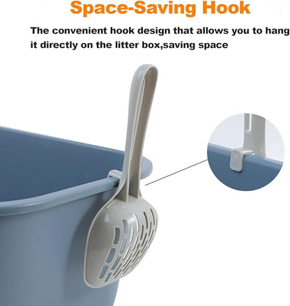 Cat Litter Scoop, Litter Scoop with Wide Slats, Litter Sifter Scoop with Hollow Grid for Pine Pellets, Easy Sifting, ABS Plastic Litter Scoop for Cats