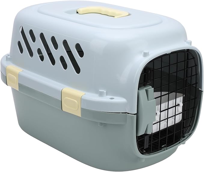 Hard Sided Dog Pet Carrier, Portable Sturdy Dog Pet Travel Carrier Versatile for Home (11.5x26.5x3.5cm/4.5x10.4x1.4in)