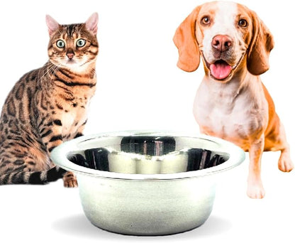 Stainless Steel Dog and Cat Bowls, Pack of 2, Replacement Bowl for Pets (14oz)