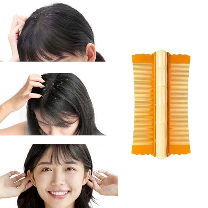 6 Pack Flea Lice Combs Double Sided Fine Tooth Pet Tear Stain Remover Combs Flea Combs Flea Removal Tool Pet Grooming Tool for Dog Cat Loose Fur Undercoat Dander Kitten Rabbit Guinea Pig Ferret