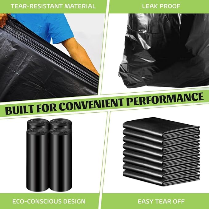 Heavy-Duty Dog Waste Can Liners - Case of 100 Bags