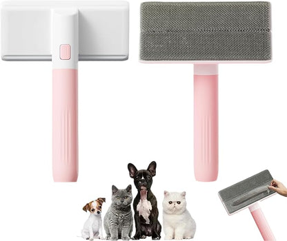 6.5" Wide Pet Hair Remover Brush - Effortlessly Lift Embedded Fur from Sofa, Car, Carpet! Reusable & Washable Cat/Dog Hair Cleaner, Detachable for Deep Clean, Eco-Friendly - Gentle on Fabric (Pink)