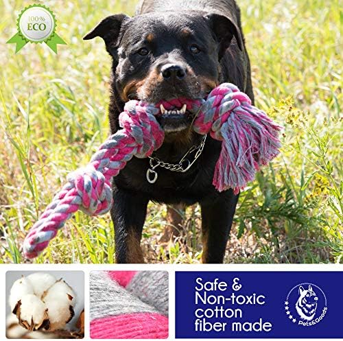 Pets&Goods Rope Chew Toy for Large & Medium Dogs – Heavy-Duty Cotton Tug Toy for Chewing, Fetch & Dental Health – Durable, Washable, Eco-Friendly - Image 2