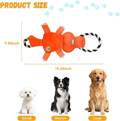 WUGO Tug of War Dog Toy Interactive Tough Tug of War Toy with Rope Knotted Rope Puppy Toys to Keep Them Busy