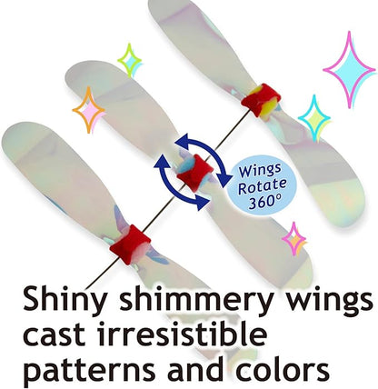 猫壱 NECOICHI Crinkly Critters Dancing Dragonfly Trio Wire Cat Wand No.1 Selling Cat Toy in Japan