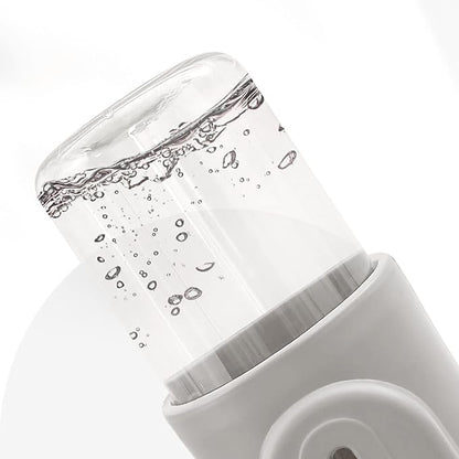 Pet Standing Water Dispenser, 680ml Height Adjustable Automatic Pet Drinking Bottle with Detachable Food Feeder Bowl for Dogs Cats