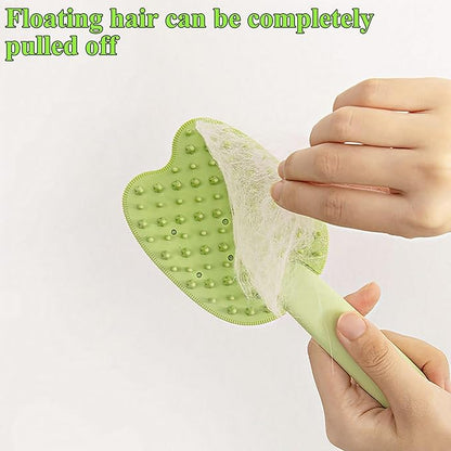 Cat Brush for Shedding Dog Brush Hair Cleaning Comb Bath Massage Tool for Shedding & Grooming, Remove Loose Hair, Cat Shape, Silicone Bristles (Purple)