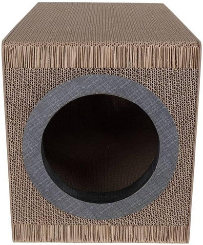 Mixtape Cardboard Cat Scratcher, Large (54 x 31 x 35 cm), Black